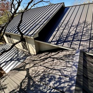 Balcones Roofing & Remodeling24-Gauge 1.5" Standing Seam Metal Roof in Medium Bronze - Austin, Texas