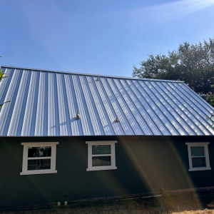 Balcones Roofing & Remodeling24-Gauge 1.5" Standing-Seam Metal Roof in Galvalume - Spicewood, Texas